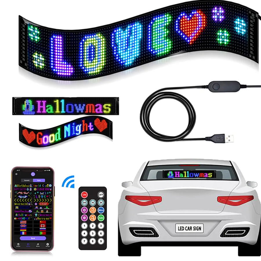 LED Customizable Fun Ride Bluetooth Car Sign - Image 4
