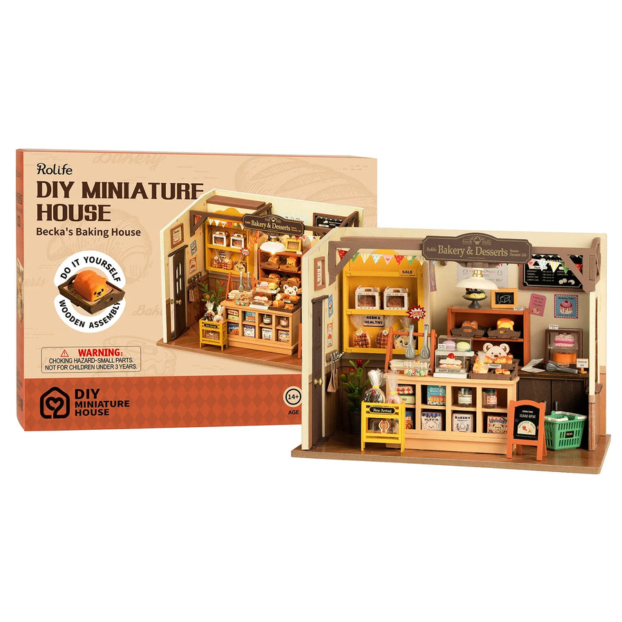 Miniature Cafe Wooden Assembly DIY Bakery Kit - Image 3