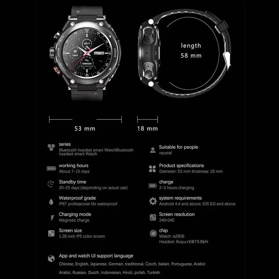 3in1 Rhythm Runner Earbuds Smartwatch - Image 3