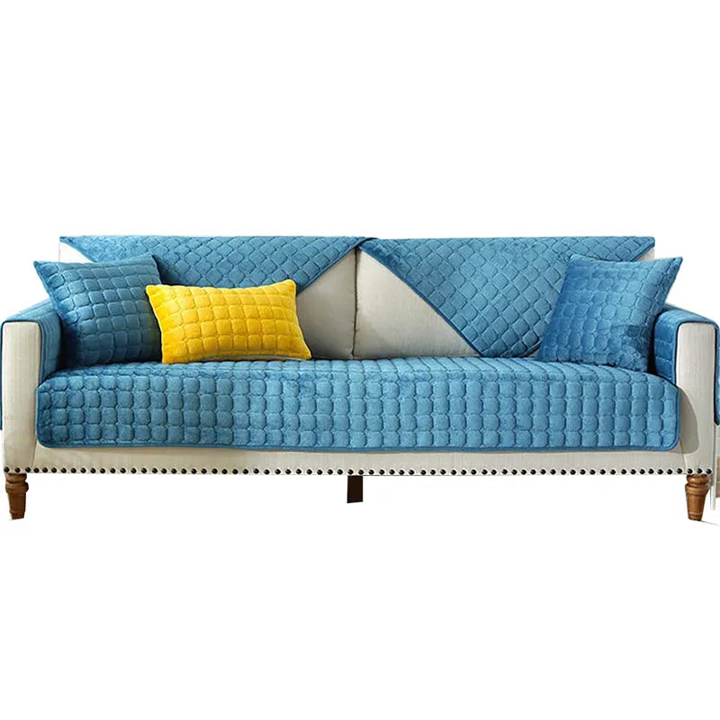 Cozy Soft Thick Plush Non-Slip Sofa Cover - Image 5