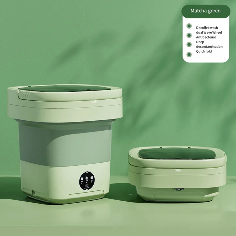 Compact Folding Ultrasonic Travel Laundry Washing Machine - Image 5