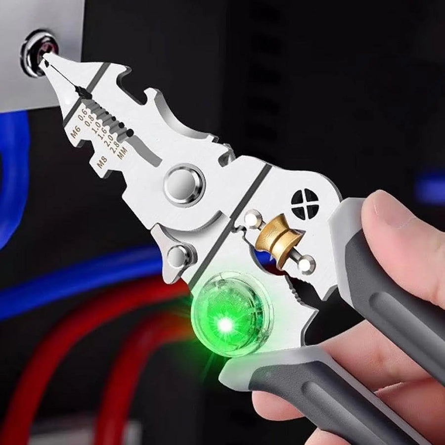 Multi-Task Wire Stripper Voltage Detector Plier - Image 1