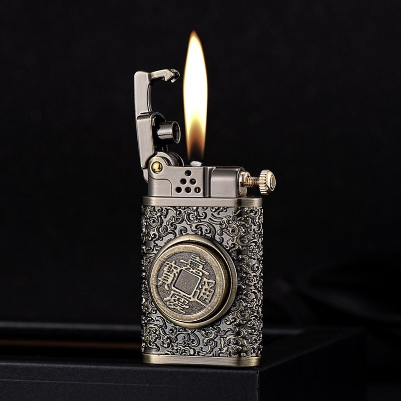 Dragon Wings Brass Kerosene Lighter - Image 4