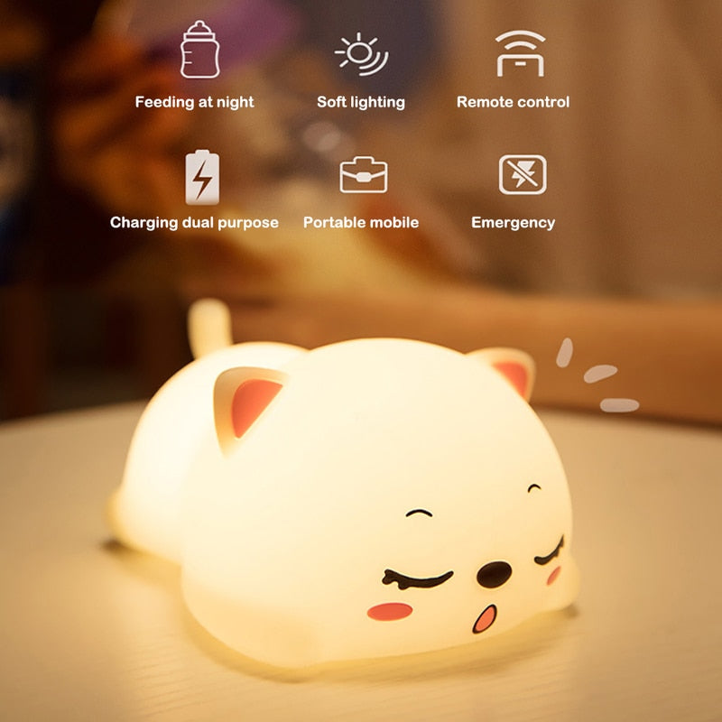 Mini Cat LED Touch Sensor Night Lamp - Image 2