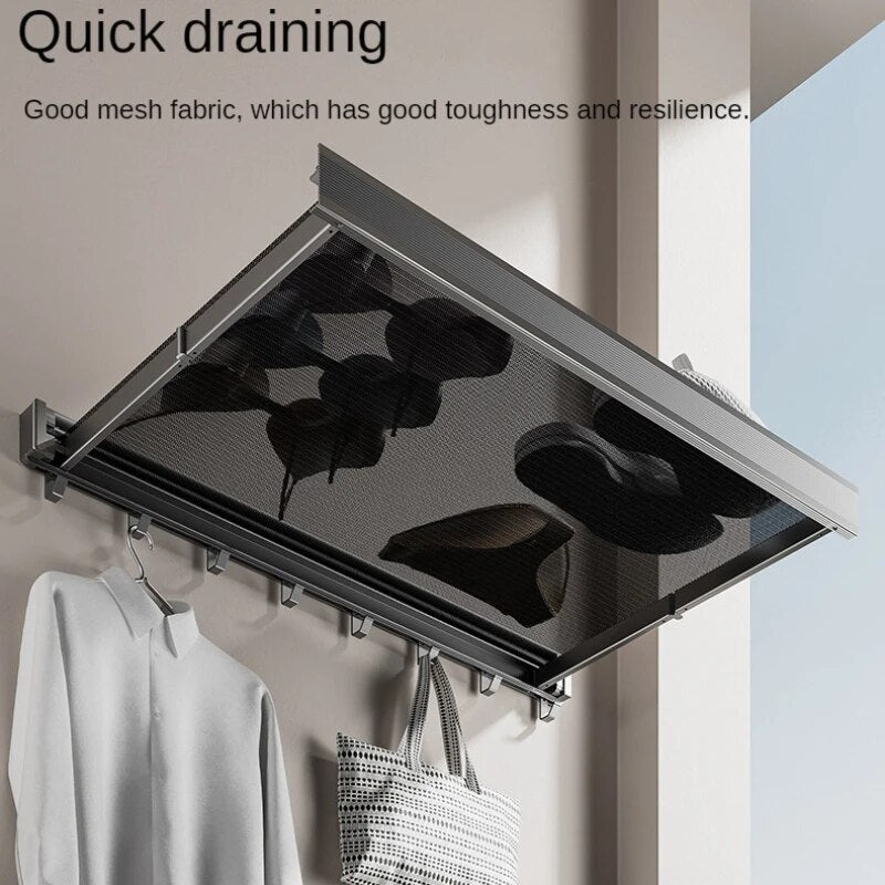 Retractable Laundry Organizer Net Rack - Image 2