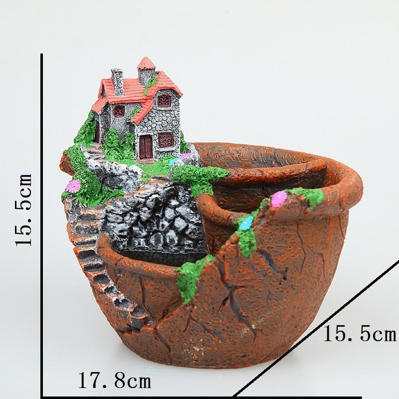 Fairy Garden Flower House Pot Lamp - Image 6