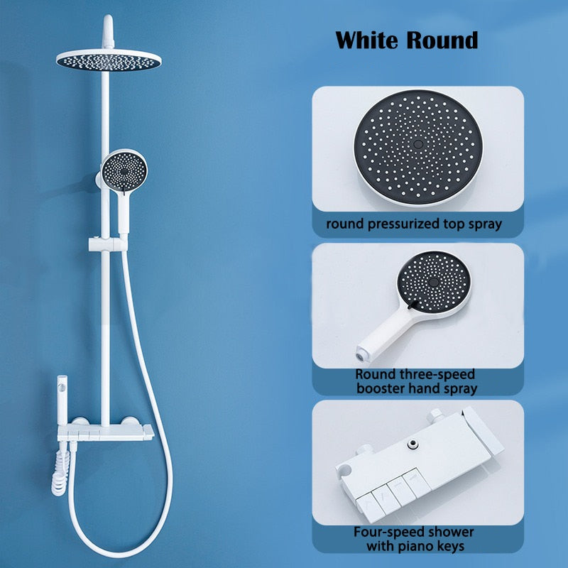 Elegant Piano Style Rainfall Bathroom Shower Set - Image 12