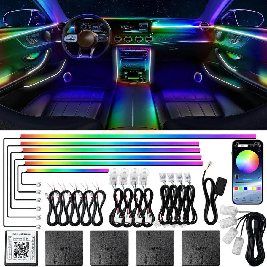 Bluetooth RGB Symphony Car Ambient Light Kit - Image 3