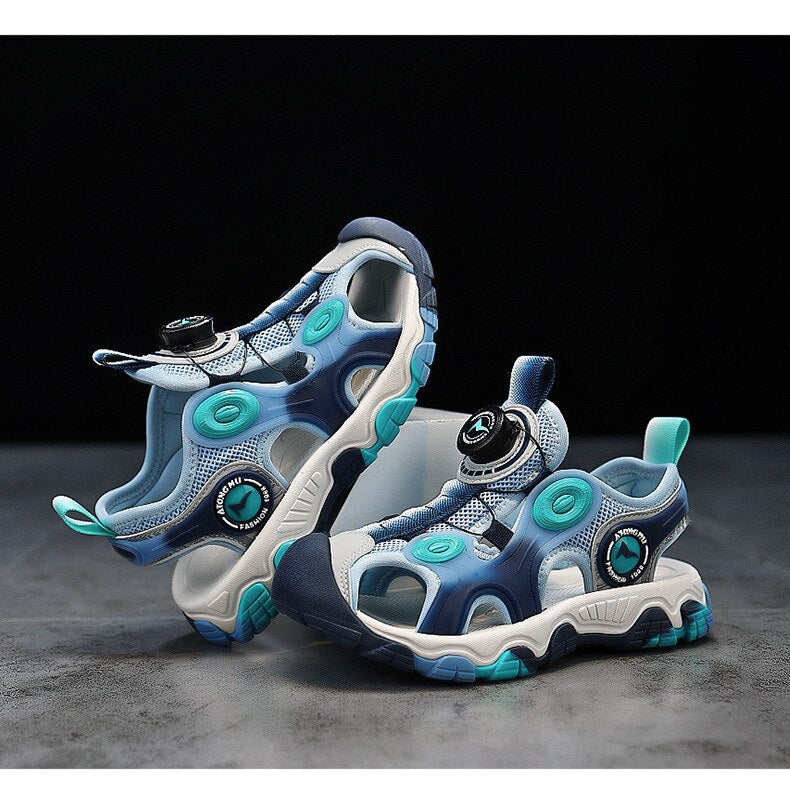 Breathable Easy Tie Laceless Kids Sneakers - Image 0