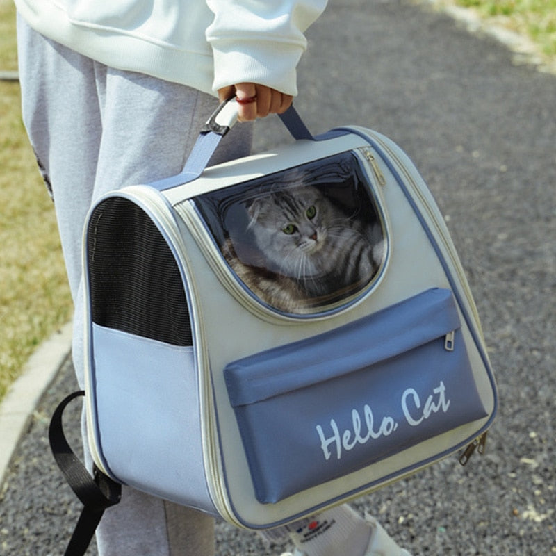 Breathable Transparent Pet Cat Carrier Bag - Image 1