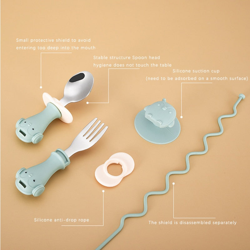 Anti-drop Baby Spoon Fork Set - Image 3