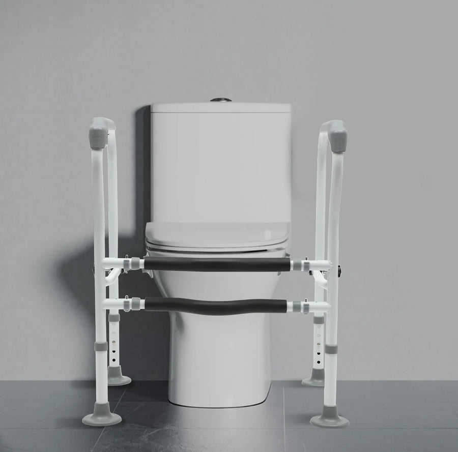 Adjustable Height Toilet Elderly Care Comfort Safety Rails - Image 4