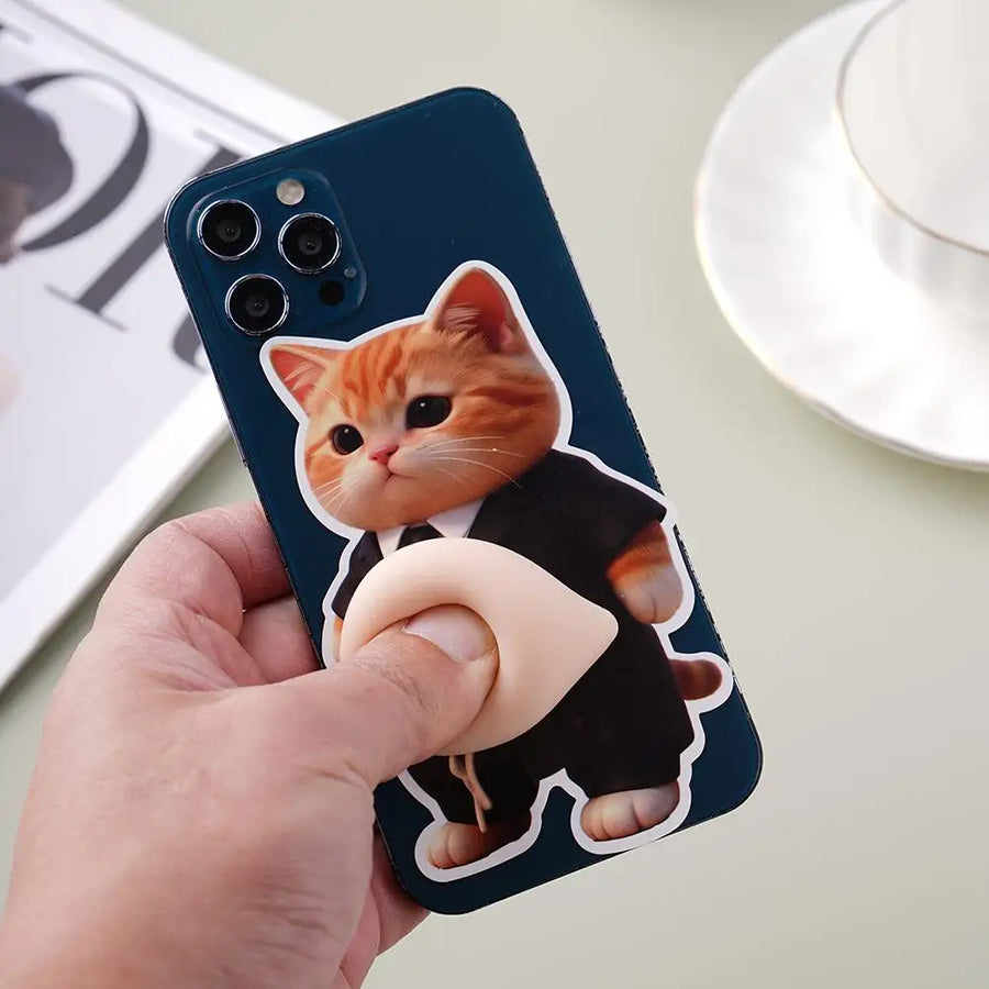 Chubby Cat Belly 3D Door Bumper Sticker - Image 2