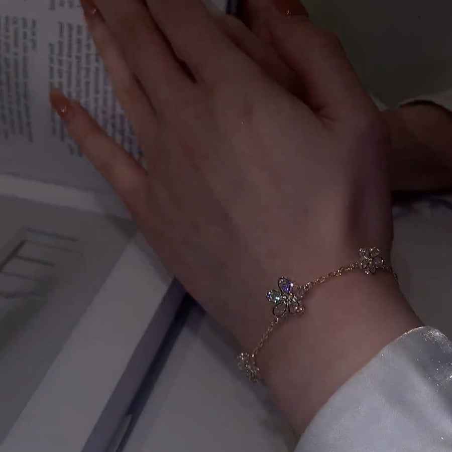 Floral Blossom Zircon Bracelet - Image 3