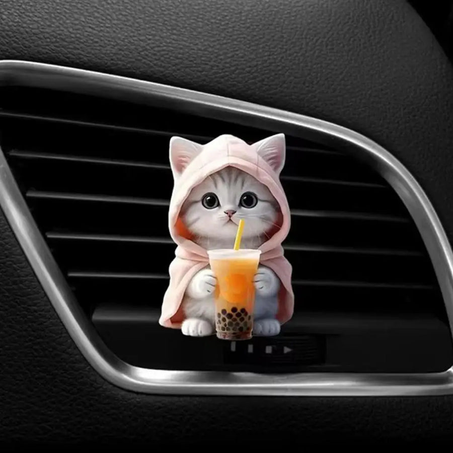 Cool Hoodie Cat Clip-On Car Freshener - Image 1