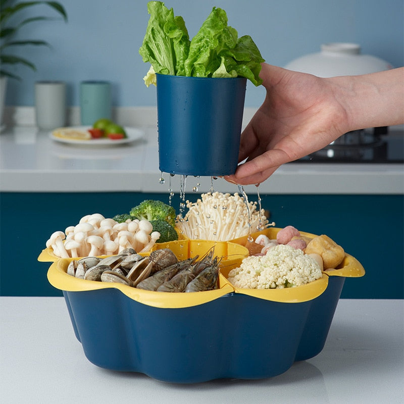 Spinning Rotatable Drainer Rinse Basket - Image 0