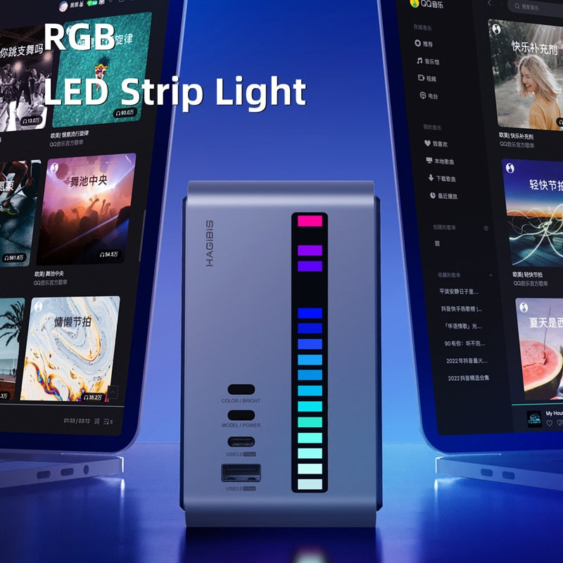 RGB LED Rhythm USB Docking Station - Image 2
