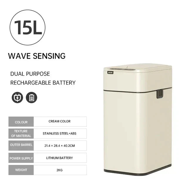 Smart Stainless Steel Automatic Sensor Trash Bin - Image 9