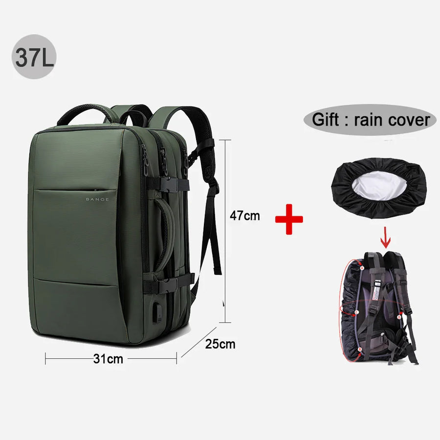 Modern Style Expandable Smart Large Waterproof Travel Backpack - Image 13