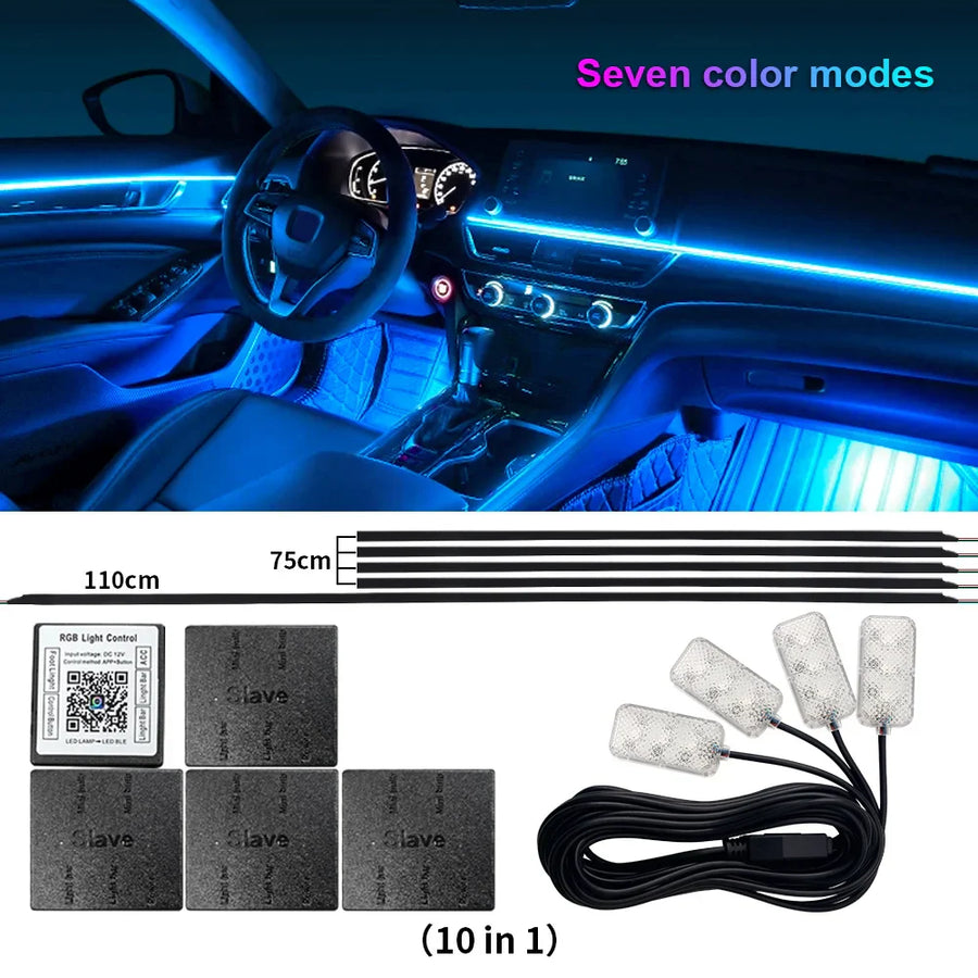 Bluetooth RGB Symphony Car Ambient Light Kit - Image 15