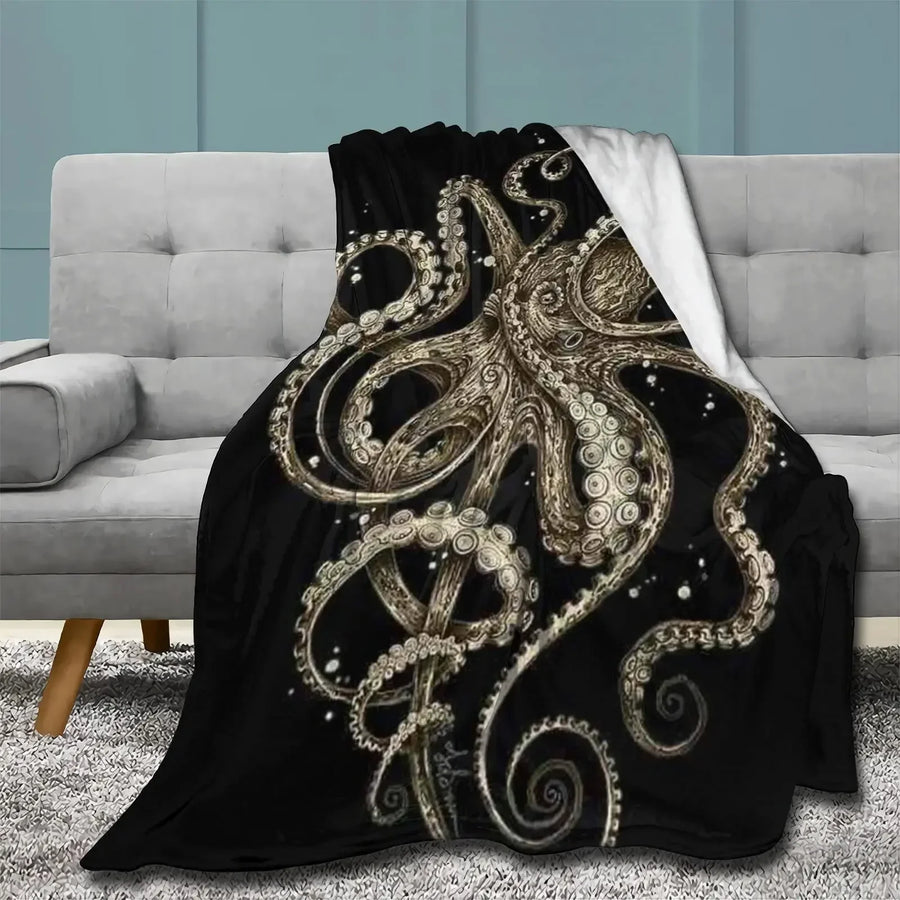 Sea Life Ocean Throw Octopus Blanket - Image 15