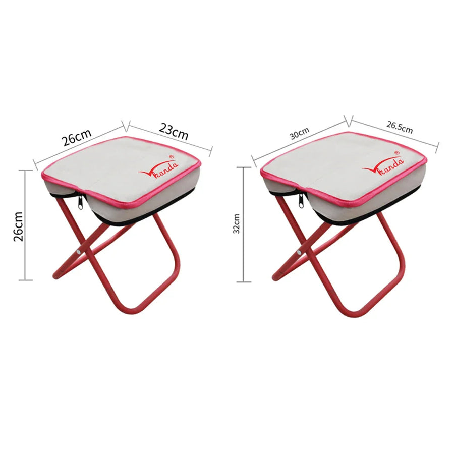 Space-Saving Lightweight Stainless Steel Foldable Stool - Image 2