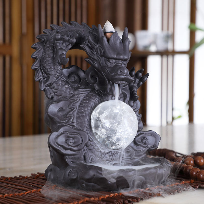 Mystic Dragon Lucky Clay Waterfall Burner - Image 0