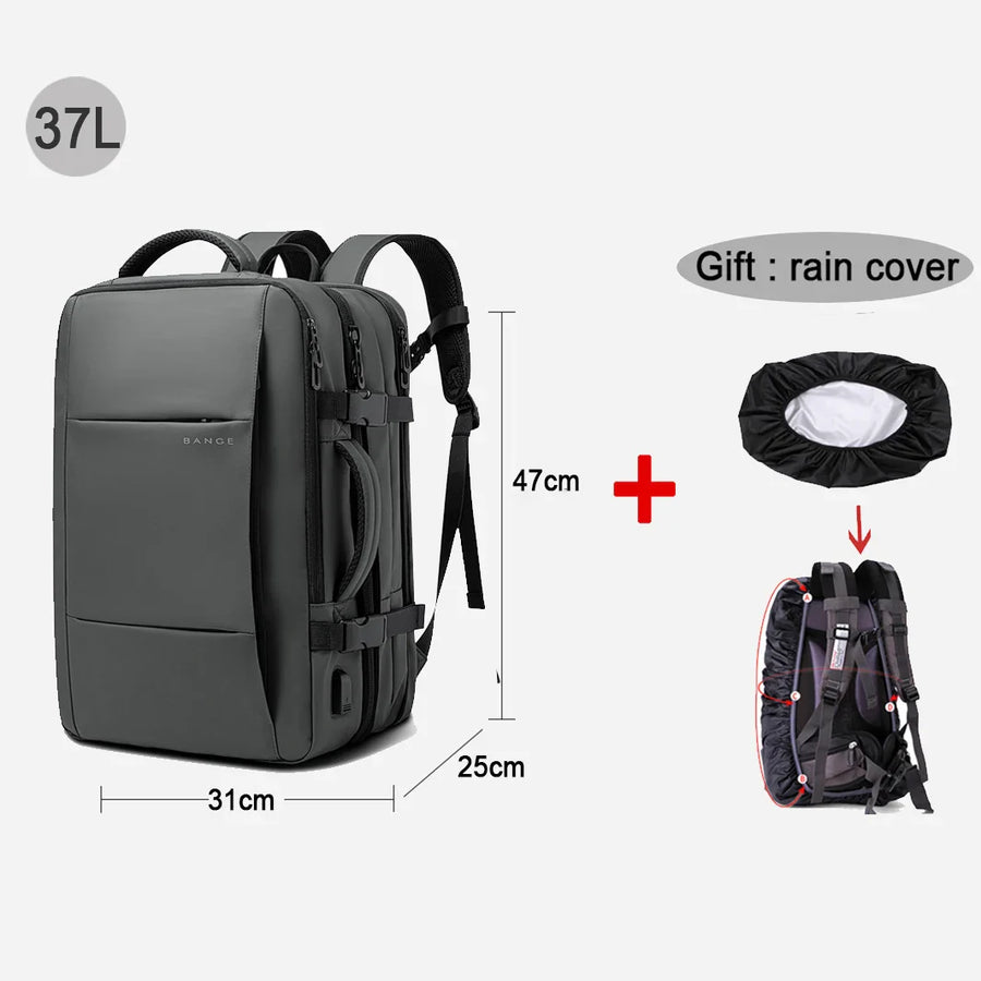 Modern Style Expandable Smart Large Waterproof Travel Backpack - Image 6