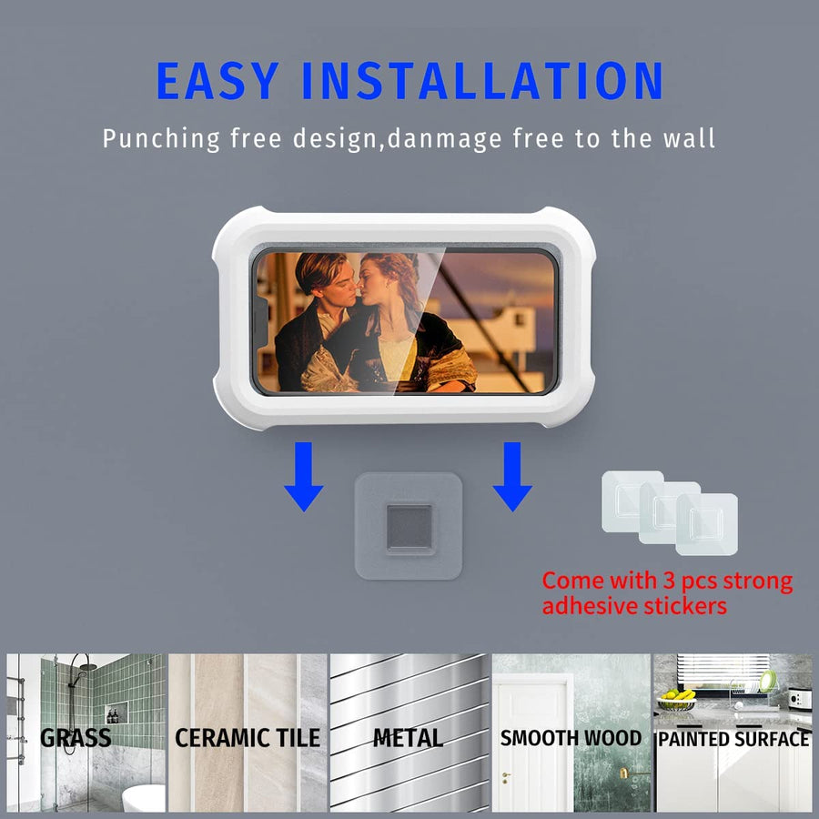 Rotatable Waterproof Shower Buddy Phone Holder - Image 4