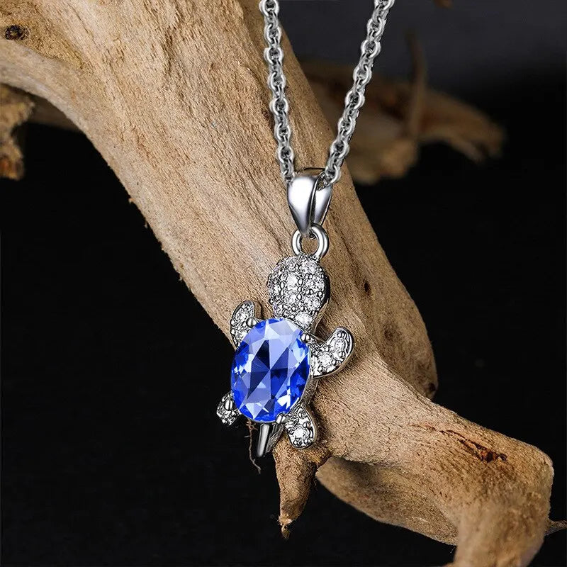 Ocean Turtle Lucky Necklace Earring Set - Image 1