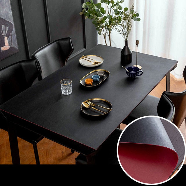 Nordic Minimalist Leather Waterproof Table Protector Mat - Image 10