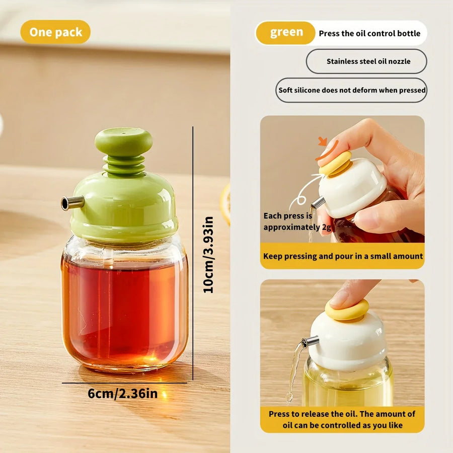 Press Easy Glass Oil Sauce Dispenser Bottle - Image 5