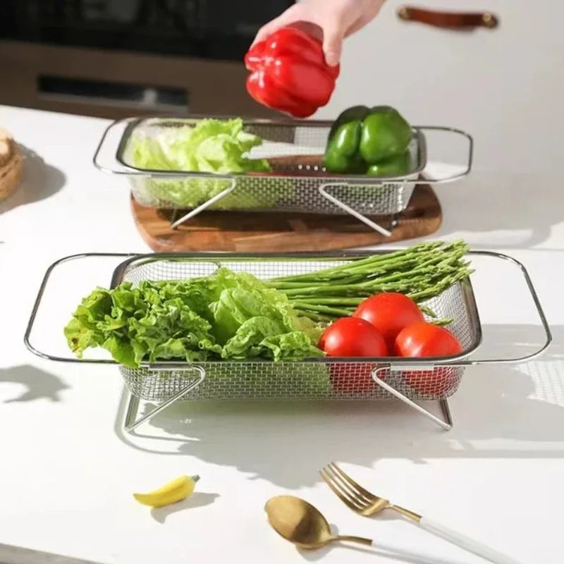 Space-Saving Over-Sink Mesh Strainer Rack - Image 5