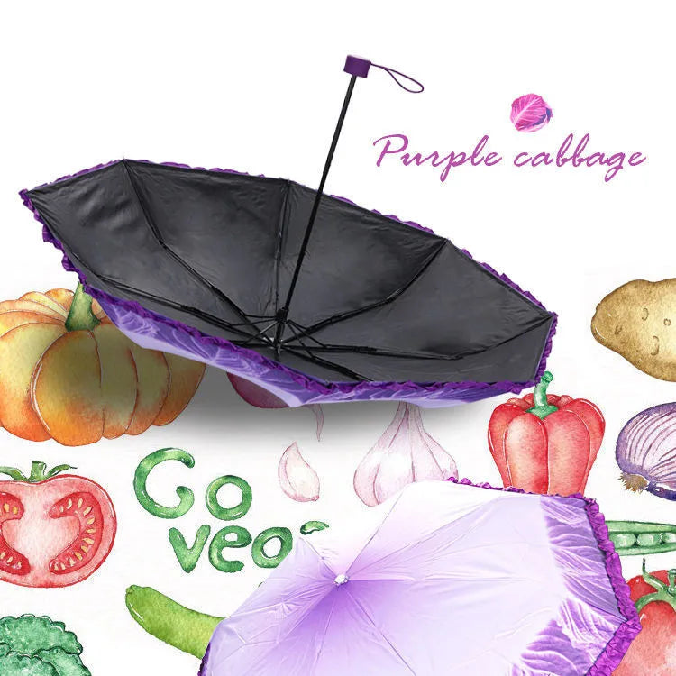 Lettuce Shaped Compact Umbrella - Image 2