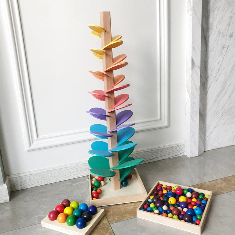 Wooden Rainbow Building Educational Toy - Image 1