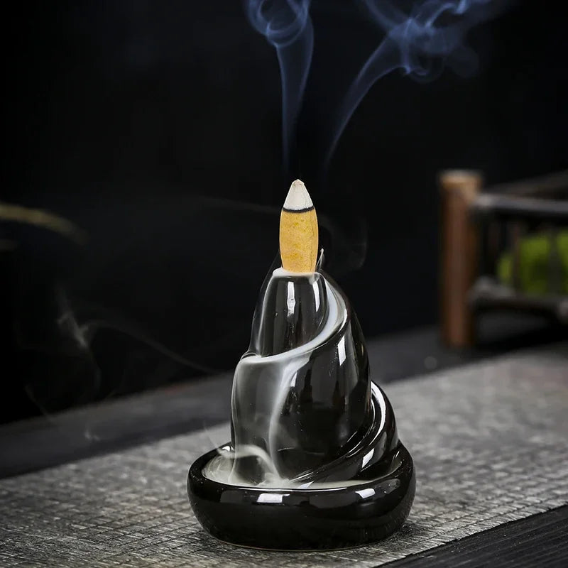 Black River Ceramic Backflow Incense Burner - Image 1