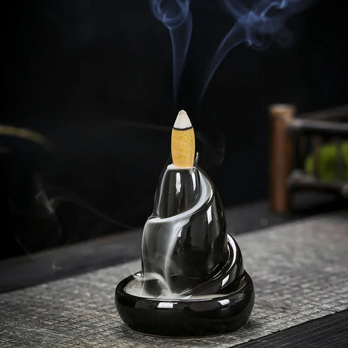 Black River Ceramic Backflow Incense Burner - Image 0