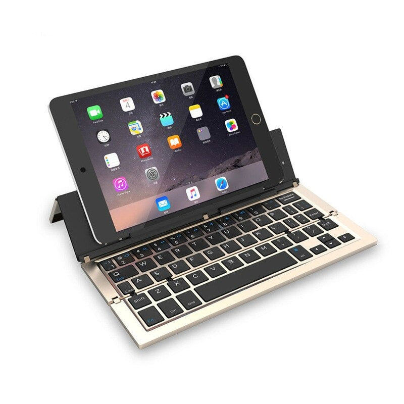Portable Wireless Foldable Tablet Holder Keyboard - Image 1