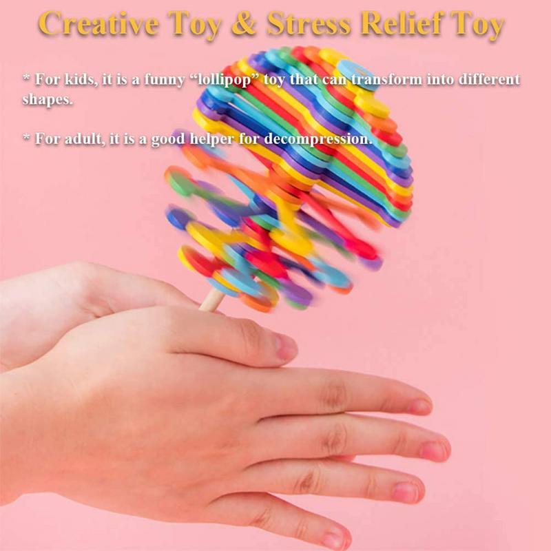 Rainbow Spiral Spin Anti-Stress Toy - Image 6