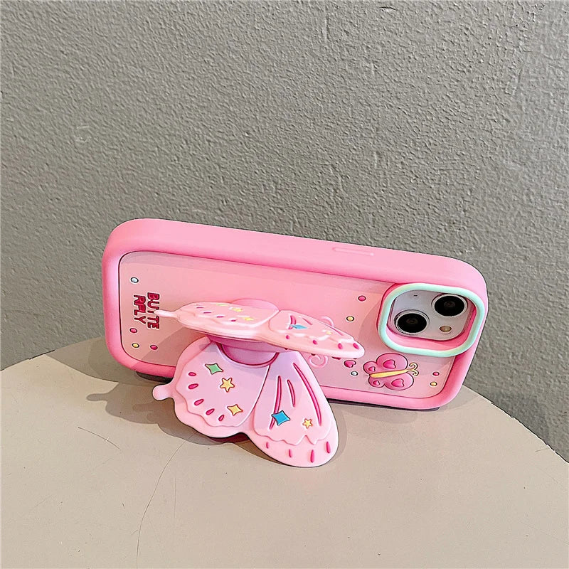 Lovely 3D Folded Butterfly Shockproof iPhone Case - Image 1