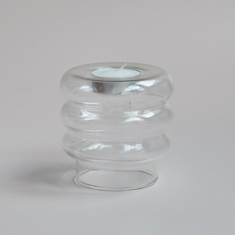 Dual Glass Spiral Candle Holder - Image 5