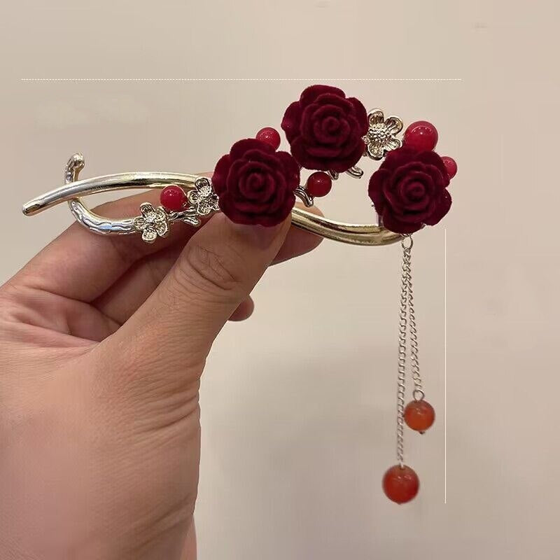 Elegant Rose Retro Hairpin - Image 8