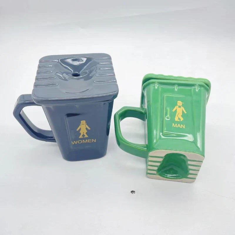 Squatting Toilet Shape Ceramic Mug - Image 1