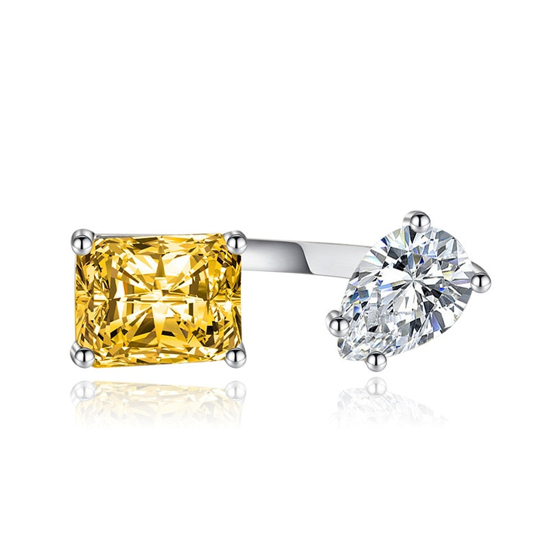 Water Drop Zircon Chic Adjustable Ring - Image 5