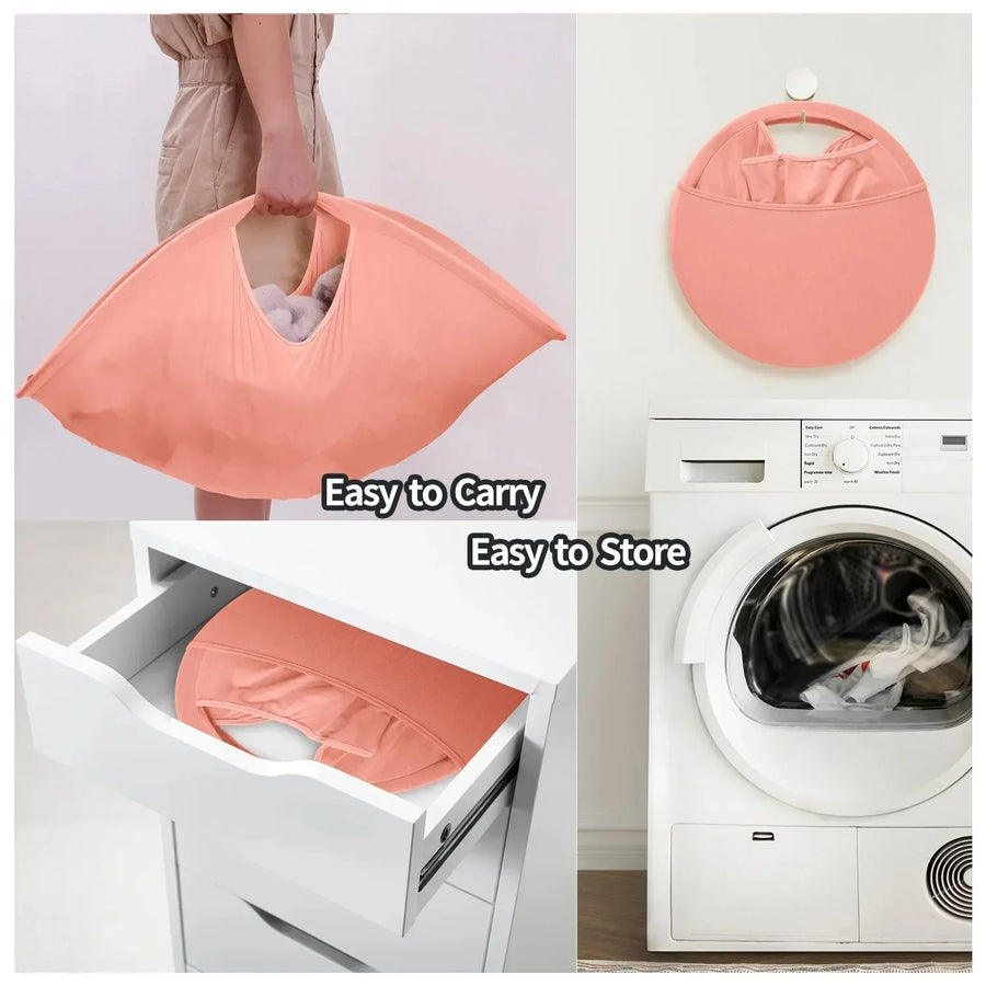 Collapsible Foldable Laundry Storage Basket Bag - Image 2