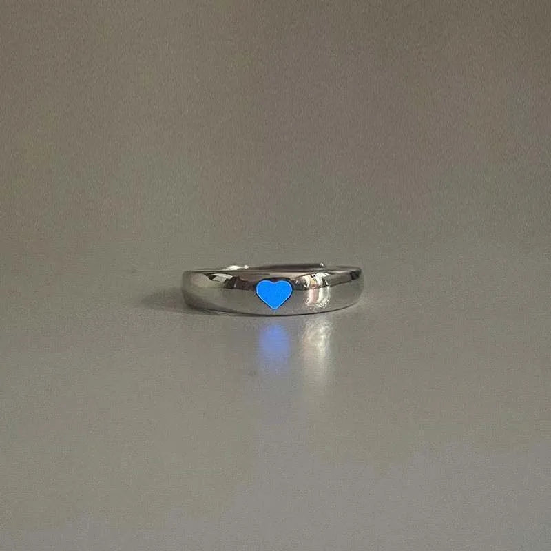 Eternal Love Luminous Heart Couple Gift Ring - Image 9