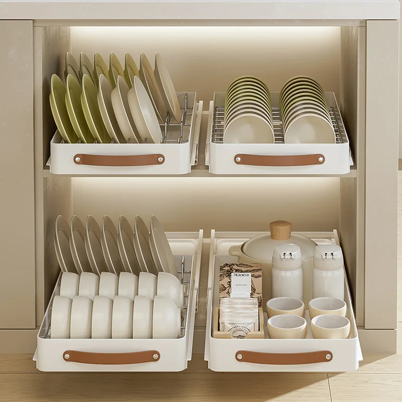Stainless Store Kitchen Cabinet Pull-Out Sliding Organizer - Image 1