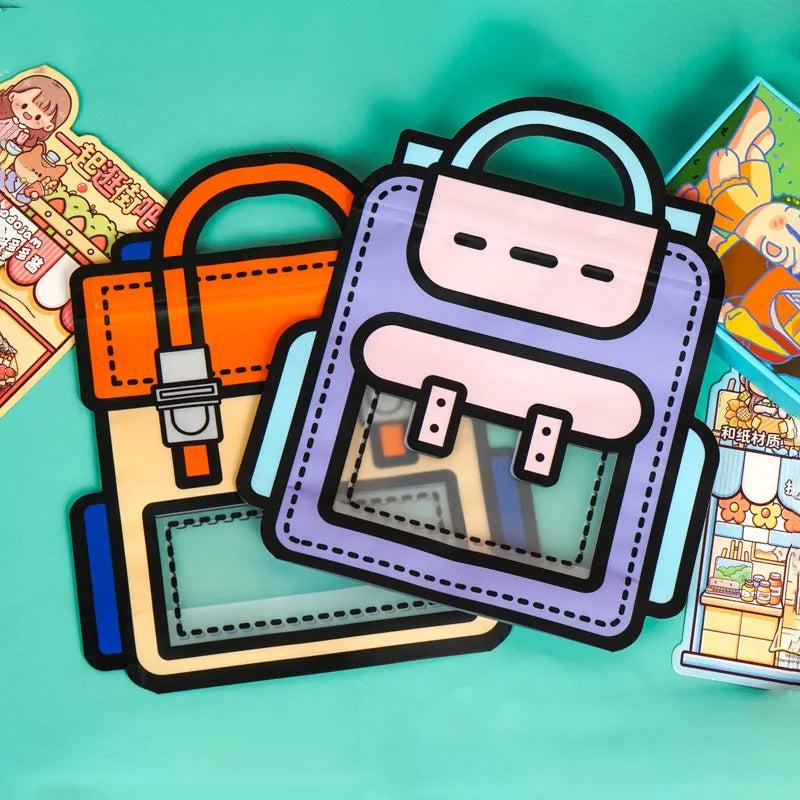 50pcs Creative 2D Cartoon Schoolbag - Image 3