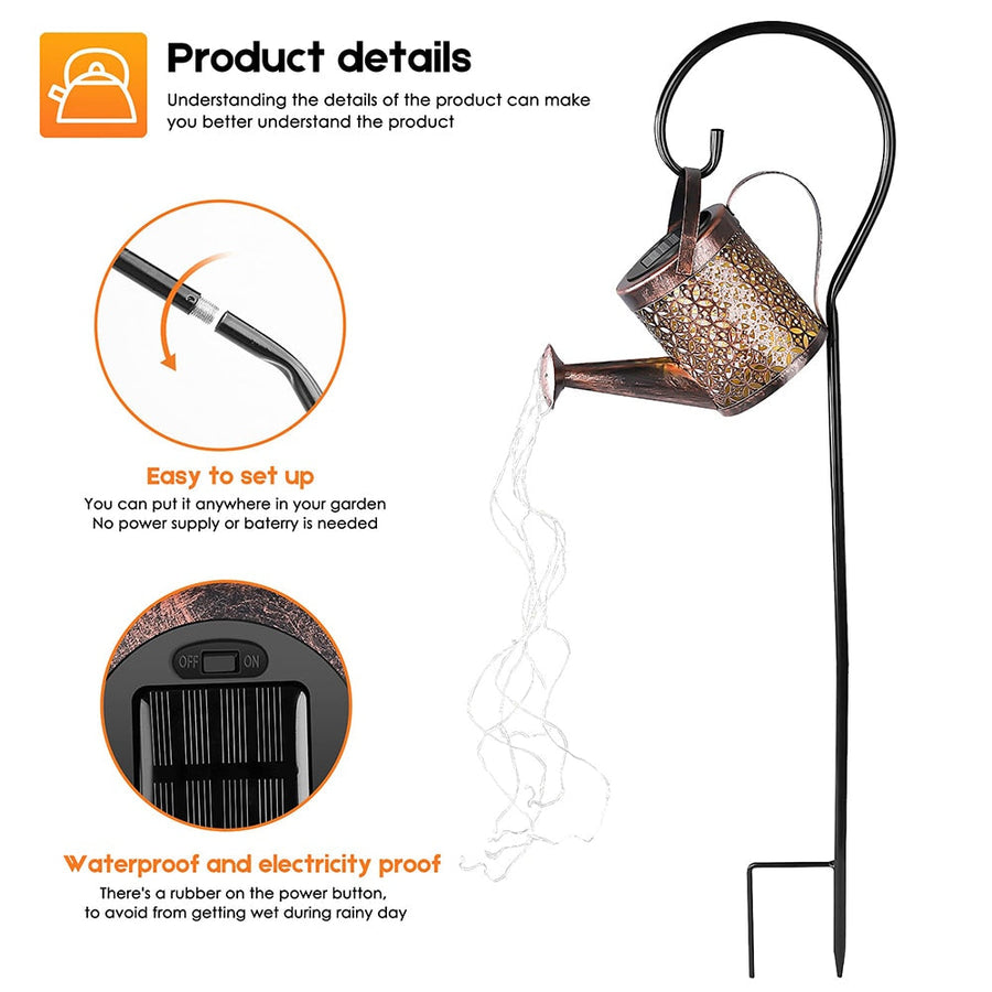 Garden Watering Solar-Powered Can Patio Light - Image 4