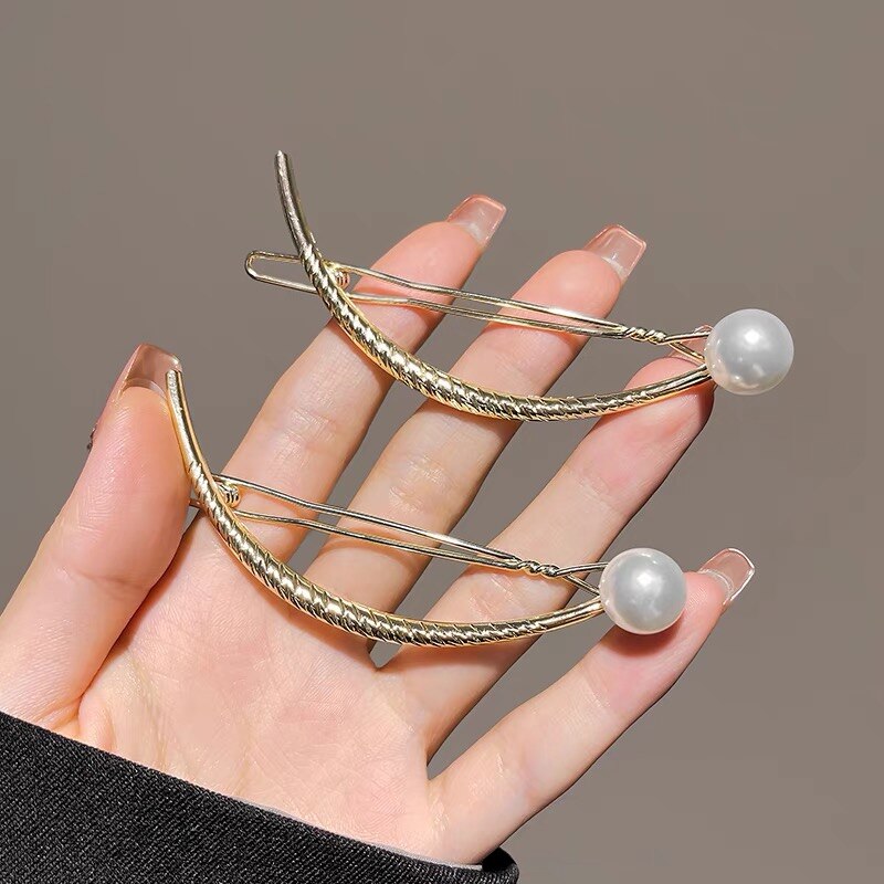 Korean Style Elegant Pearl Hair Clip - Image 5